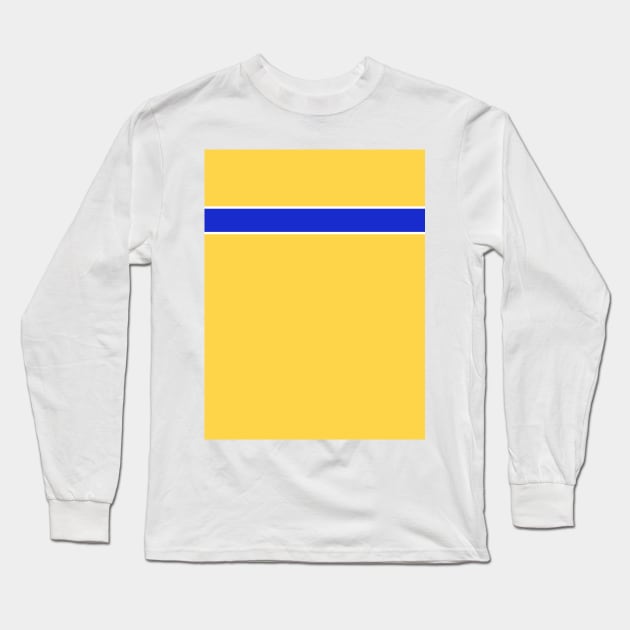 Leeds Yellow, Blue and White Hoop Away 1999 Long Sleeve T-Shirt by Culture-Factory
